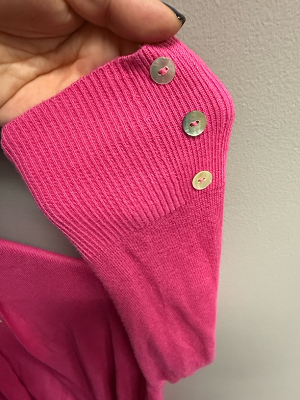 Cyrus Vibrant Hot Pink Open-Front Cardigan Sweater Size XS - Picture 6 of 7